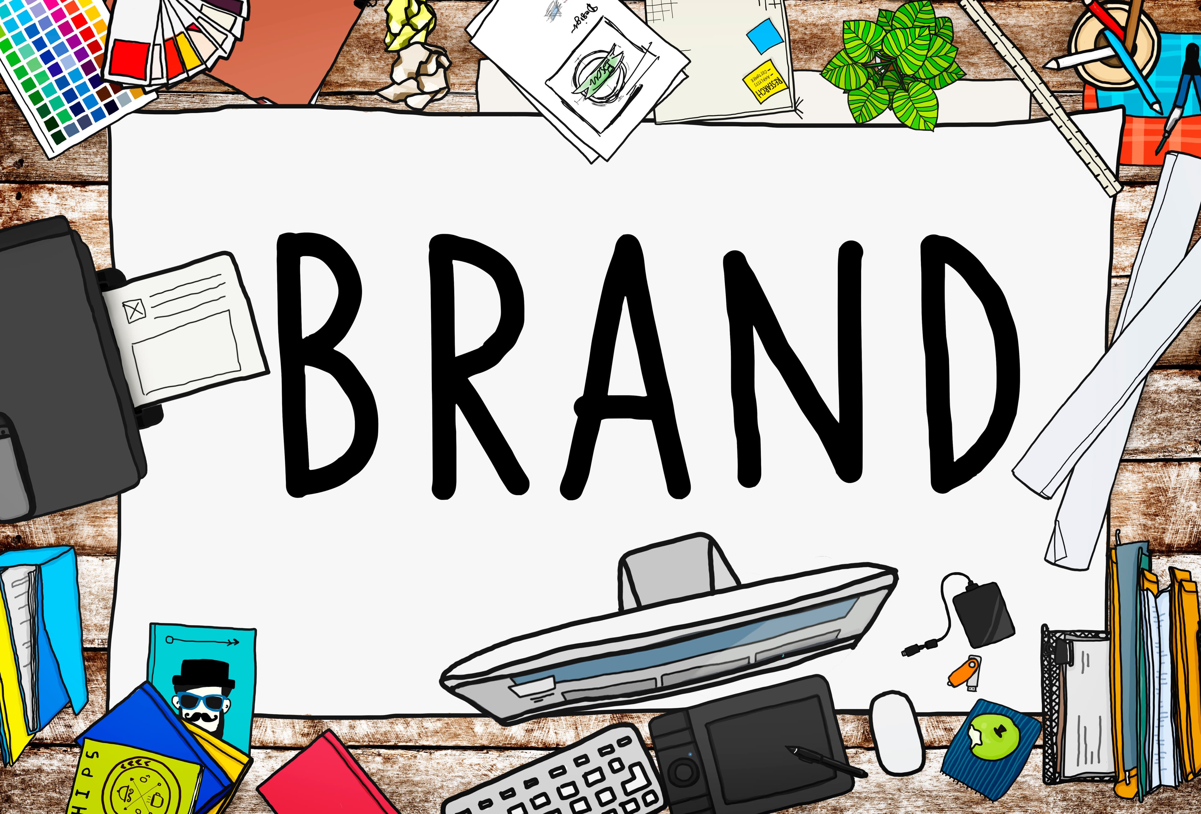 Digital trends flat lay workspace